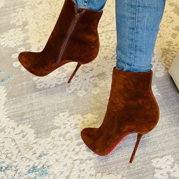 Christian Louboutin Shoes - Christian Louboutin brown tan cognac suede boots